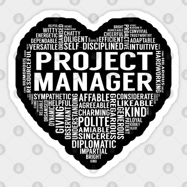 Project Manager Heart Sticker by LotusTee